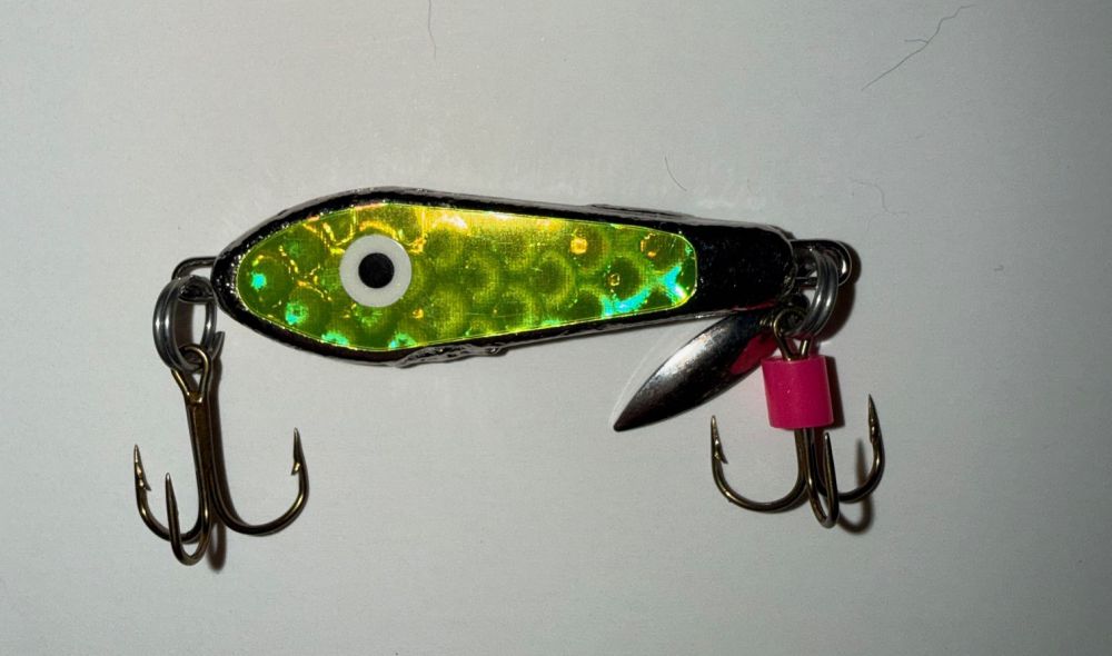 Blade bait, Nickel body Chartreuse Die Cut - 264